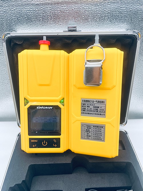 無線便攜式六合一氣體檢測(cè)儀